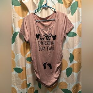 Maternity snacking for two Disney shirt